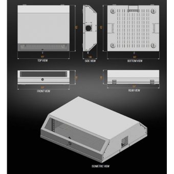 Mirsan Mr.Slim 19" 3U + 5U (horizontal) Wall Mount Rack Cabinet 50 cm Black MR.SLM.01 - Image 4
