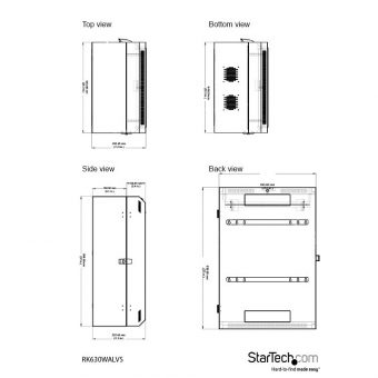 StarTech.com 6U Wall Mount Network Cabinet Low Profile RK630WALVS - Image 7
