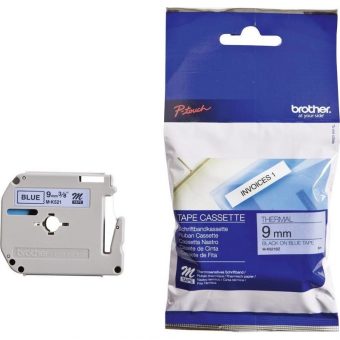 Brother Labelling Tape Cassette Black On Blue 9mm x 8m M-K521BZ