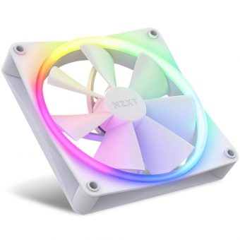 NZXT F140RGB 14cm 4-Pin PWM Case Fan White 2-Pack RF-R14DF-W1 - Image 2