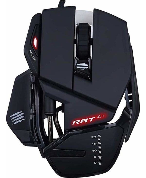 Mad Catz R.A.T. 4+ Wired Gaming Mouse Black MR03MCINBL000-0