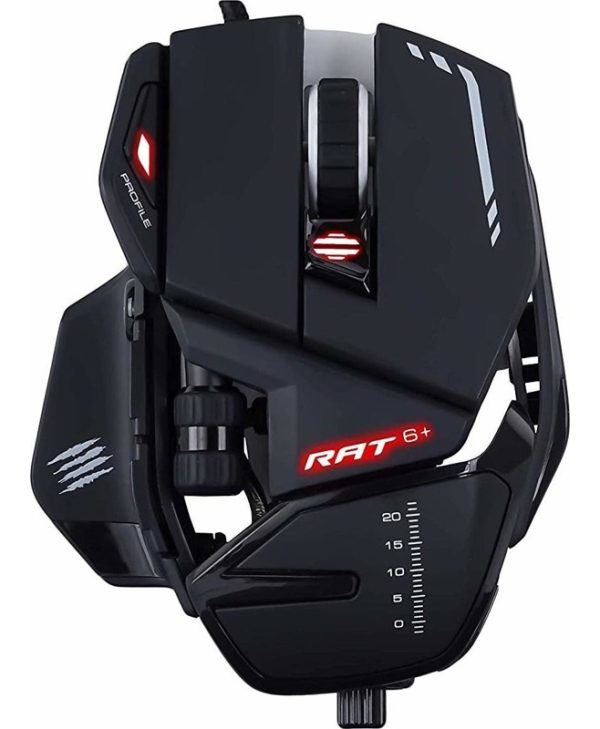 Mad Catz R.A.T. 6+ Wired Gaming Mouse Black MR04DCINBL000-0