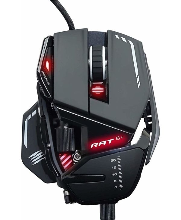Mad Catz R.A.T. 8+ Wired Gaming Mouse Black MR05DCINBL000-0