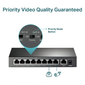 TP-Link 9-Port Megabit Desktop Switch with 8-Port PoE+ TL-SF1009P V3 - Image 7