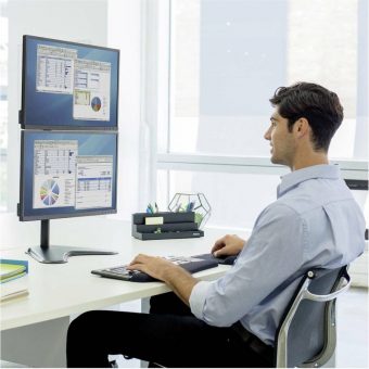 Fellowes Professional Series Free Standing Dual Monitor Stand Up To 32" Black 8044001 - Image 5