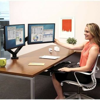 Fellowes Platinum Series Dual Monitor Arm Up To 27" Black 8042501 - Image 6