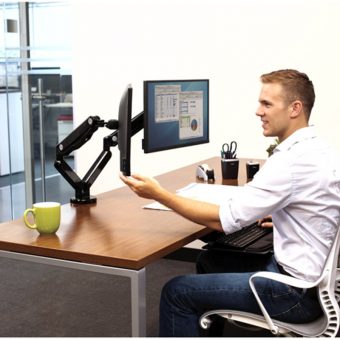 Fellowes Platinum Series Dual Monitor Arm Up To 27" Black 8042501 - Image 8