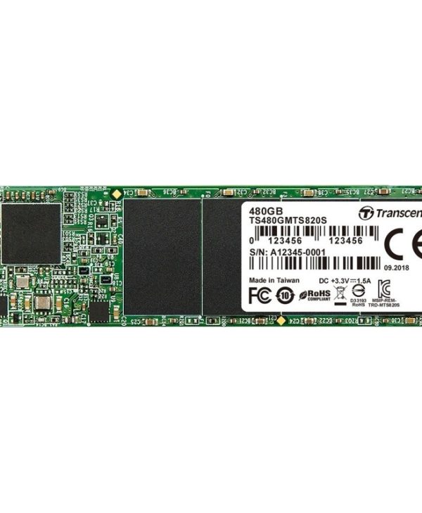 Transcend MTS820S 480GB M.2 2280 SATA III SSD TS480GMTS820S