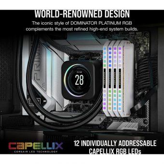 Corsair Dominator Platinum RGB 64GB (2x32GB) 5600MHz DDR5 White CMT64GX5M2B5600C40W - Image 8