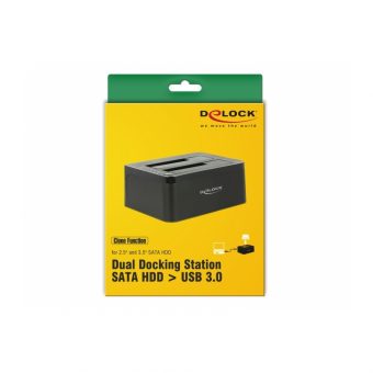 Delock Docking Station 2-Bay 3.5"/2.5" USB 3.0 Black 62661 - Image 6