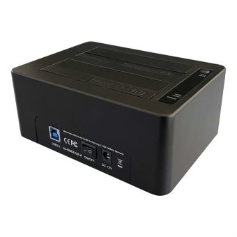 LC-Power Docking Station 2-Bay 2.5" + 3.5" USB 3.2 Gen1 Black LC-DOCK-U3-V - Image 4