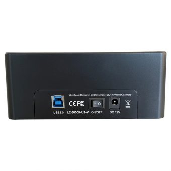 LC-Power Docking Station 2-Bay 2.5" + 3.5" USB 3.2 Gen1 Black LC-DOCK-U3-V - Image 7