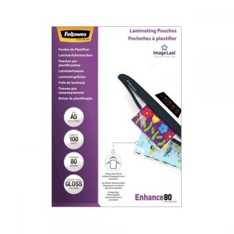 Fellowes A5 Δίφυλλα Πλαστικοποίησης 80 mic. 100τμχ 5306002