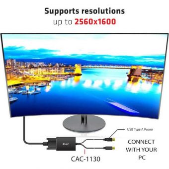 Club3D Adapter Active Mini DisplayPort 1.2a Male To DVI-D Female 0.6m Black CSV-1611 - Image 5