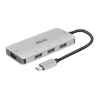 Club3D Adapter 4-Port USB 3.2 Hub USB-C 3.2 Gen2 Silver SV-1547