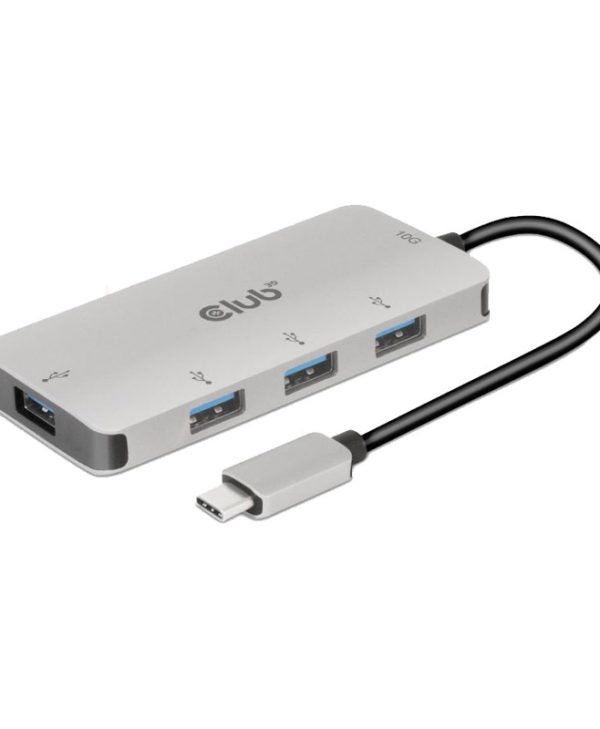 Club3D Adapter 4-Port USB 3.2 Hub USB-C 3.2 Gen2 Silver SV-1547