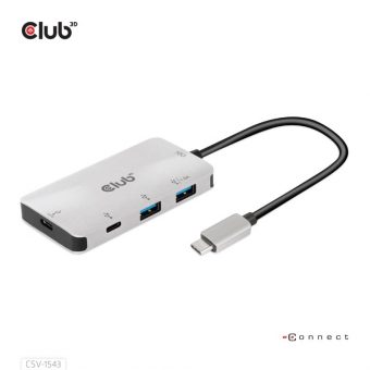 Club3D Hub USB-C 3.2 4-Port Charging Hub 2 x USB-C 3.2 + 2 x USB 3.2 CSV-1543 - Image 8