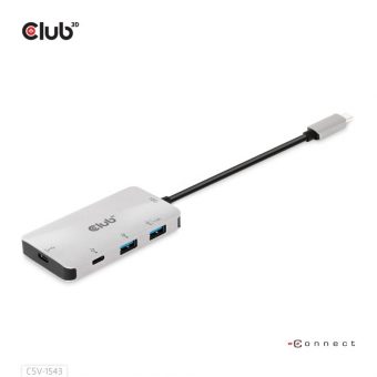 Club3D Hub USB-C 3.2 4-Port Charging Hub 2 x USB-C 3.2 + 2 x USB 3.2 CSV-1543 - Image 9