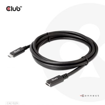 Club3D Cable USB-C 3.1 M/F With 60W PD 2m Black CAC-1529 - Image 6