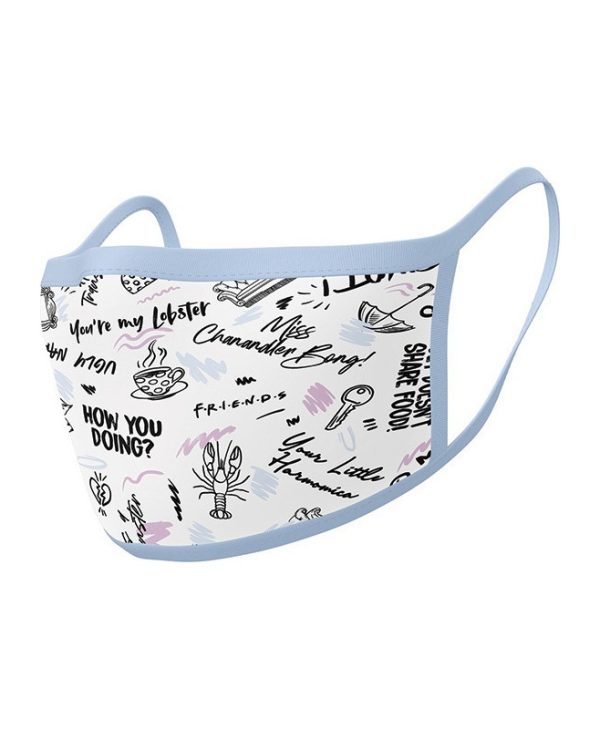 Pyramid Friends "Phrases" Face Covering Mask 2-Pack GP85574