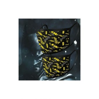Pyramid DC Comics "Batman Logo Camo Yellow" Face Covering Mask 2-Pack GP85578 - Image 4