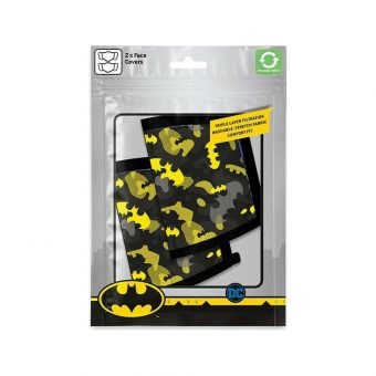 Pyramid DC Comics "Batman Logo Camo Yellow" Face Covering Mask 2-Pack GP85578 - Image 5