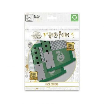 Pyramid Harry Potter "Slytherin Logo" Face Covering Mask 2-Pack GP85568 - Image 3