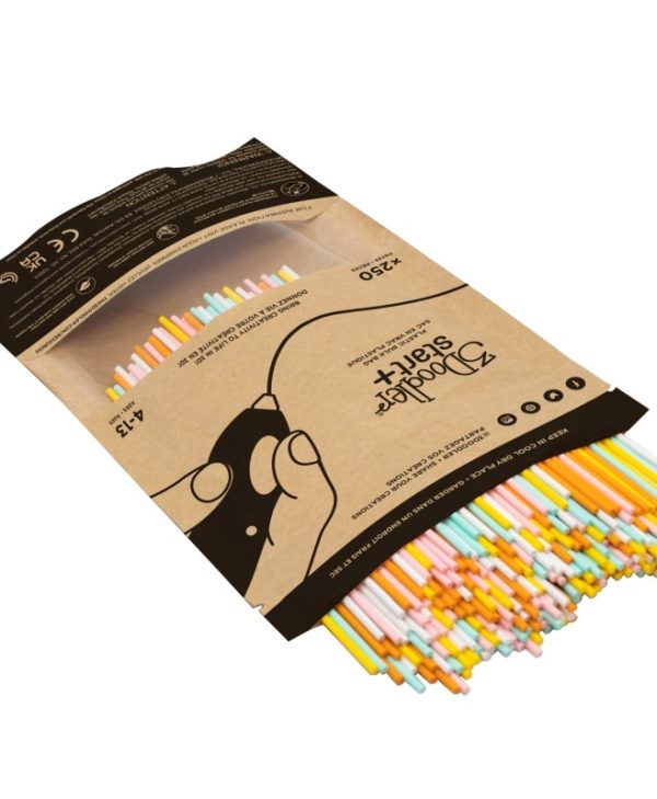 3Doodler 3DS-ECO-MIX1-250 Filament 2.5mm 1g Compostable plastic Orange & Turquoise & White & Yellow 250pcs 817005023978