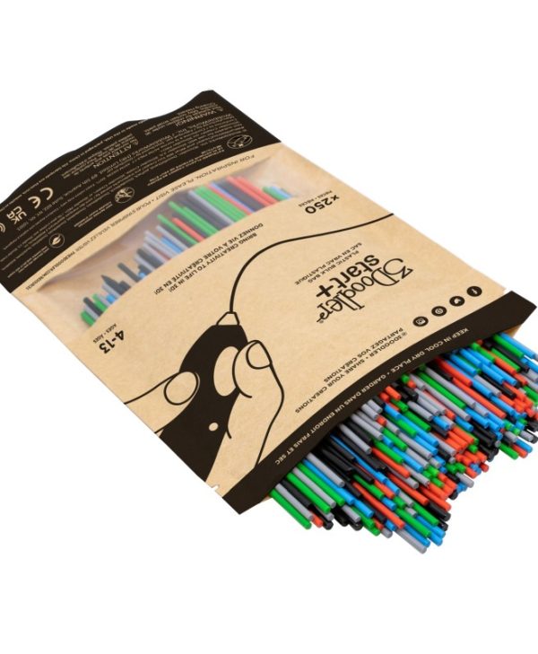 3Doodler 3DS-ECO-MIX2-250 Filament 2.5mm 1g Compostable plastic Blue & Green & Grey & Red 250pcs 817005023985