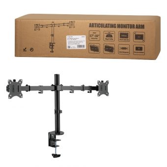 Logilink Dual Monitor Mount for 17"-32" screens with arm length adjustable Steel BP0098 - Image 6