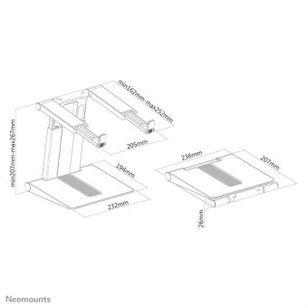 Neomounts by Newstar foldable laptop stand Silver NSLS200 - Image 2