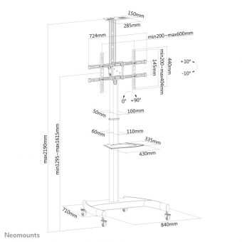 Neomounts by Newstar floor stand PLASMA-M1900E - Image 2