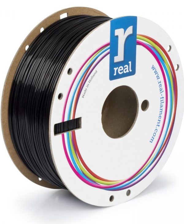 Real 3D Printer Filament PETG 2.85mm 1Kg Black NLPETGRBLACK1000MM285