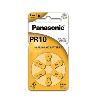 Panasonic PR10(PR230L & PR536) Μπαταρίες Ακουστικών Βαρηκοΐας 1.4V 6pieces PR230/6LB