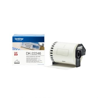 Brother DK-22246 Continuous Paper Label Roll Black on White 103mm x 30,48m 4977766776967