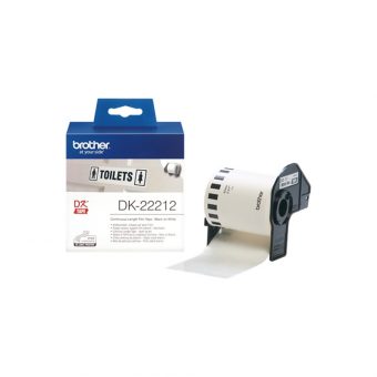 Brother DK22212 P-touch Endless Label Black on White15.2m x 62mm 4977766628211