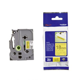 Brother TZES641 Industrial Laminated Black on Yellow 8m x 18mm 4977766692205
