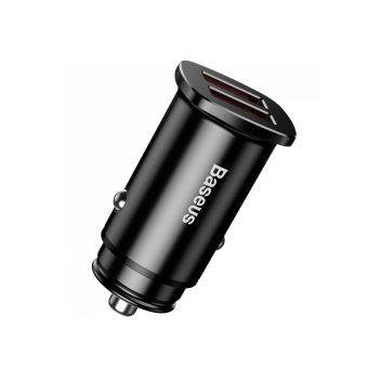 Baseus CCALL-DS01 Car Charger QC3.0 Square metal 30W Black 6953156284180