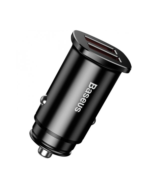 Baseus CCALL-DS01 Car Charger QC3.0 Square metal 30W Black 6953156284180