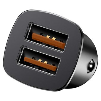 Baseus CCALL-DS01 Car Charger QC3.0 Square metal 30W Black 6953156284180 - Image 3