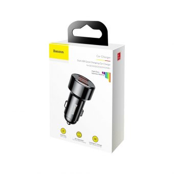 Baseus CCMLC20A-01 Magic Series PPS QC 3.0 Car Charger 2x USB 45W Black 6953156293212 - Image 2