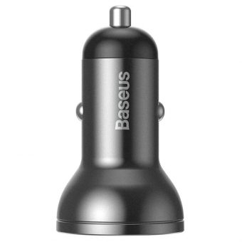 Baseus Car Charger 24W Digital Display + USB cable 3in1 1.2m Black TZCCBX-0G - Image 4