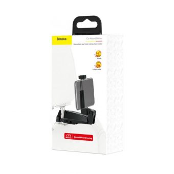 Baseus SUHZ-A01 Car Mount Back Seat Headrest Phone Bracket Holder Black - Image 2
