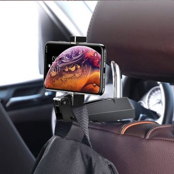 Baseus SUHZ-A01 Car Mount Back Seat Headrest Phone Bracket Holder Black - Image 9