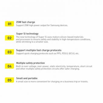 Baseus Super Si 1C Travel Charger 25W Black Without Cable CCSP020101 - Image 8