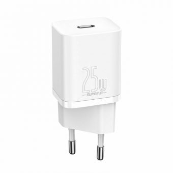 Baseus CCSP020102 Super Si 1C Travel Charger 25W xωρίς Καλώδιο White