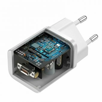 Baseus CCSP020102 Super Si 1C Travel Charger 25W xωρίς Καλώδιο White - Image 3