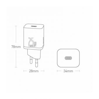 Baseus CCSP020102 Super Si 1C Travel Charger 25W xωρίς Καλώδιο White - Image 9