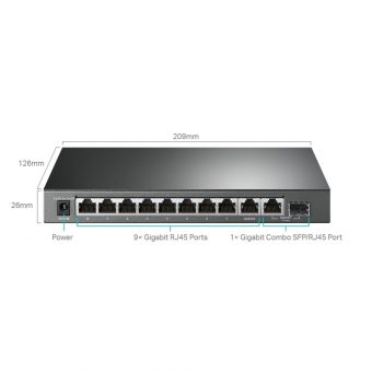TP-Link TL-SG1210MPE 10-Port Gigabit PoE+ 123W Switch V2 - Image 3