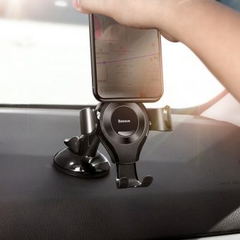 Baseus Osculum Car Mount Type Gravity Black SUYL-XP01 - Image 7